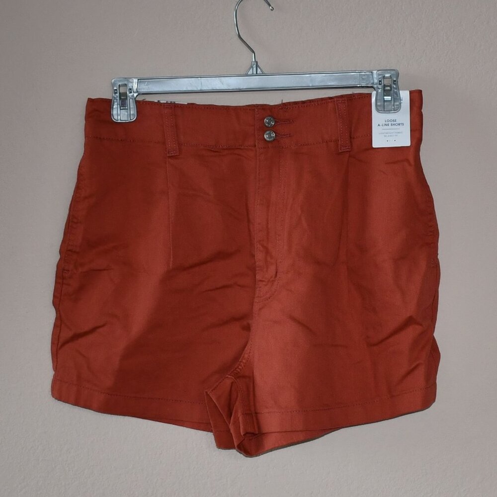 Denizen By Levi’s Womens Rust Loose A Line Shorts Relaxed Fit Size 8 / 29